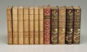 Twelve leather bound books: se