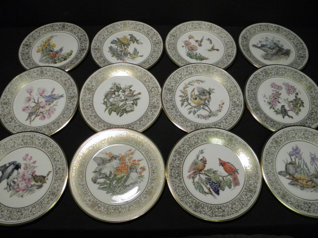 Twelve Lenox gilt porcelain