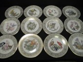 Twelve Lenox gilt porcelain pl