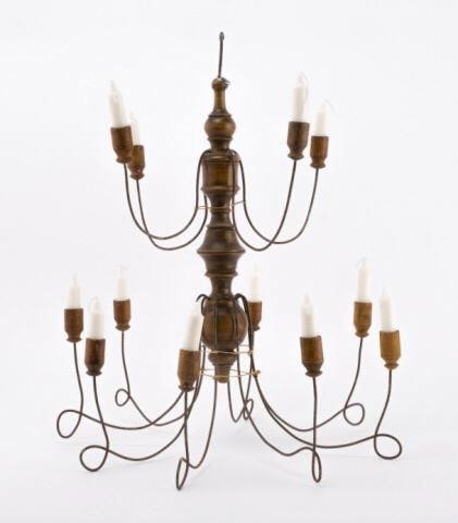 TWELVE LIGHT / TWO-TIER CHANDELIER,