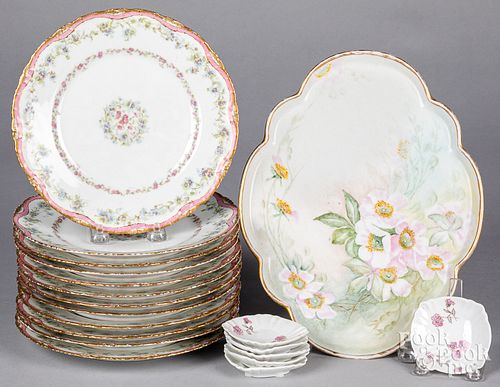 TWELVE LIMOGES PORCELAIN PLATES,