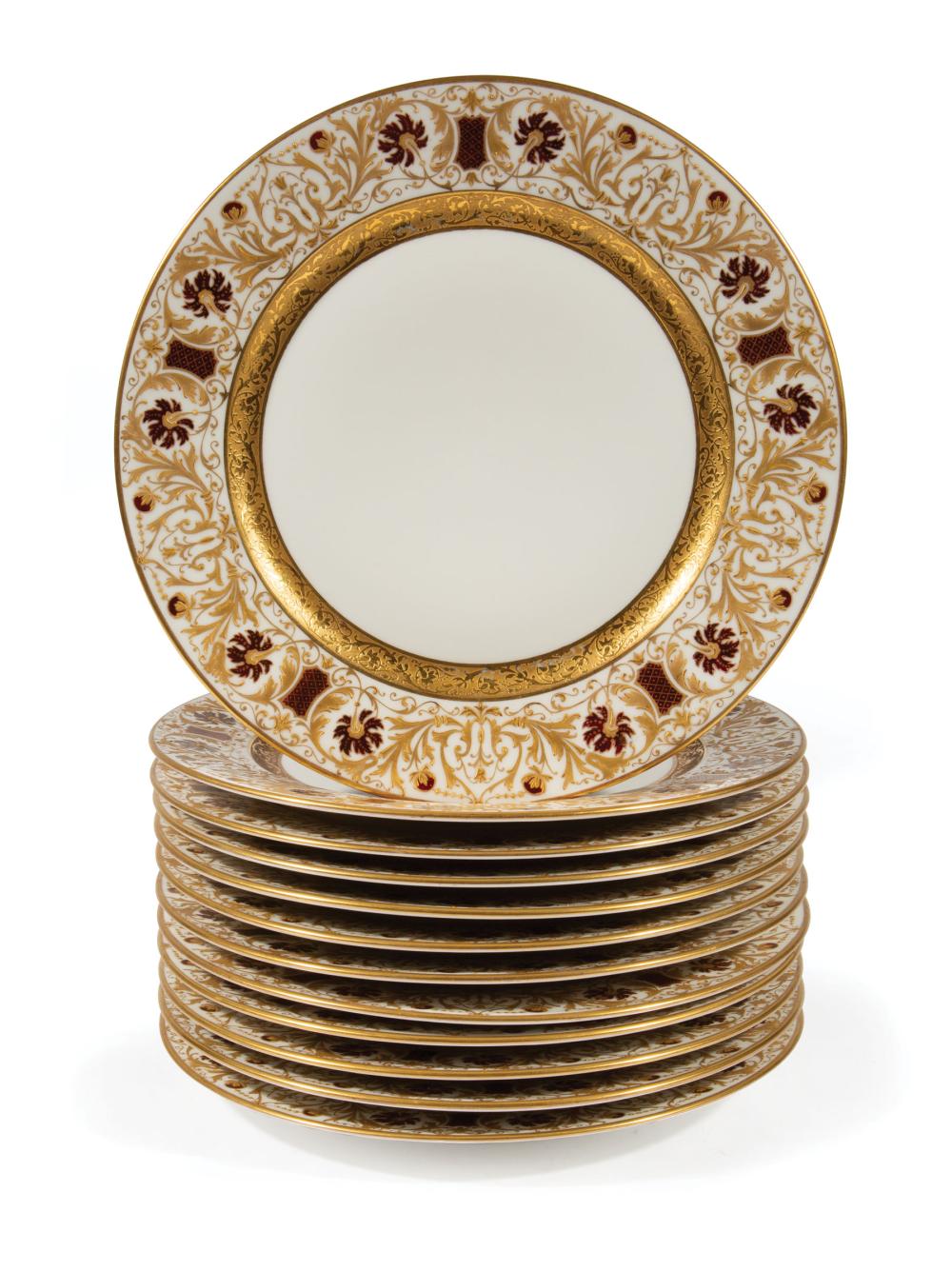 TWELVE LIMOGES PORCELAIN