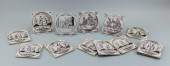 TWELVE MANGANESE DELFT TILES 1