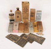 Twelve medicine bottles in box