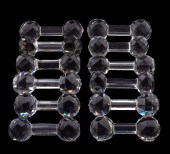 TWELVE MISC. FACETED CRYSTAL K