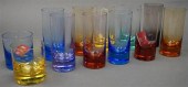 TWELVE MOSER COLORED GLASS HIG