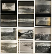 TWELVE PHOTOGRAPHIC GLASS NEGA