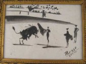 Twelve Picasso prints of bullf
