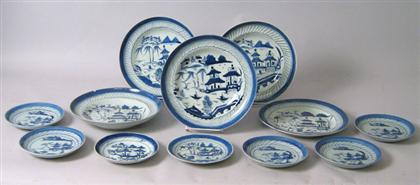 Twelve piece Canton dishes   