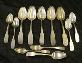 Twelve-Piece Group of Coin Sil