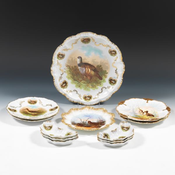 TWELVE PIECE LIMOGES PORCELAIN SET