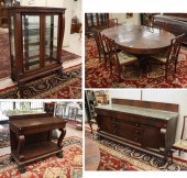 TWELVE-PIECE MAHOGANY DINING S
