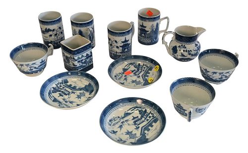 TWELVE PIECE MOTTAHEDEH BLUE CANTON