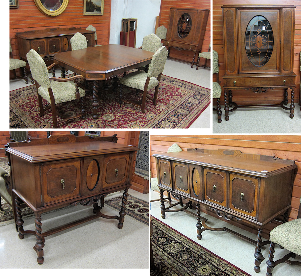 TWELVE-PIECE WALNUT DINING