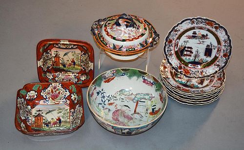 TWELVE PIECES OF 19TH C.