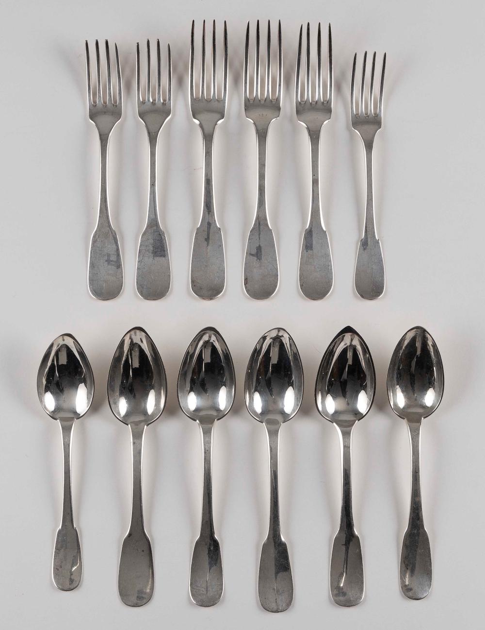 TWELVE PIECES OF FRENCH .950 SILVER