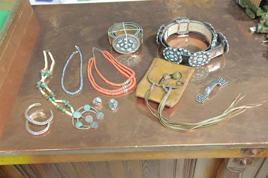 TWELVE PIECES OF INDIAN JEWELRY.