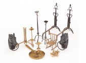 TWELVE PIECES OF METALWARE. Tw