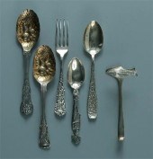 Twelve pieces silver flatware: