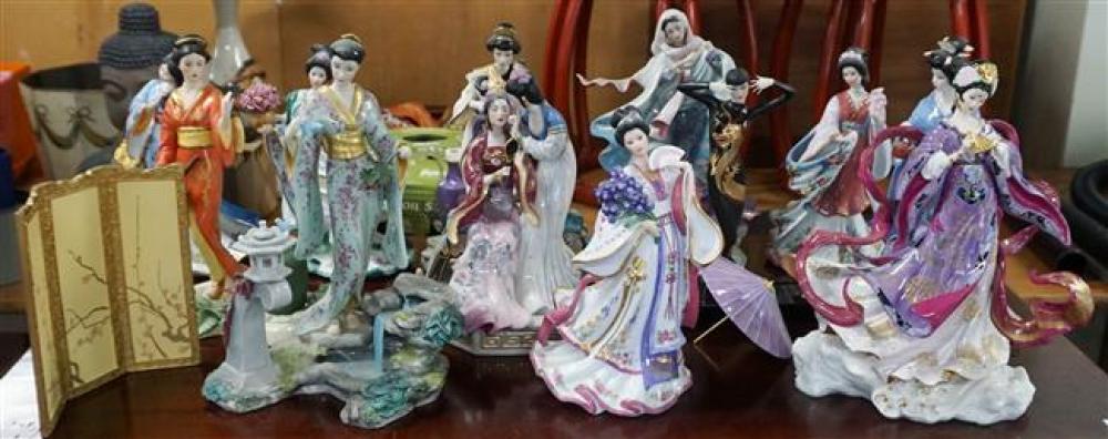 TWELVE PORCELAIN FIGURES OF ASIAN