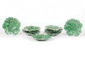 TWELVE PORTUGUESE MAJOLICA LEA