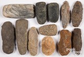 TWELVE PREHISTORIC STONE ARTIF