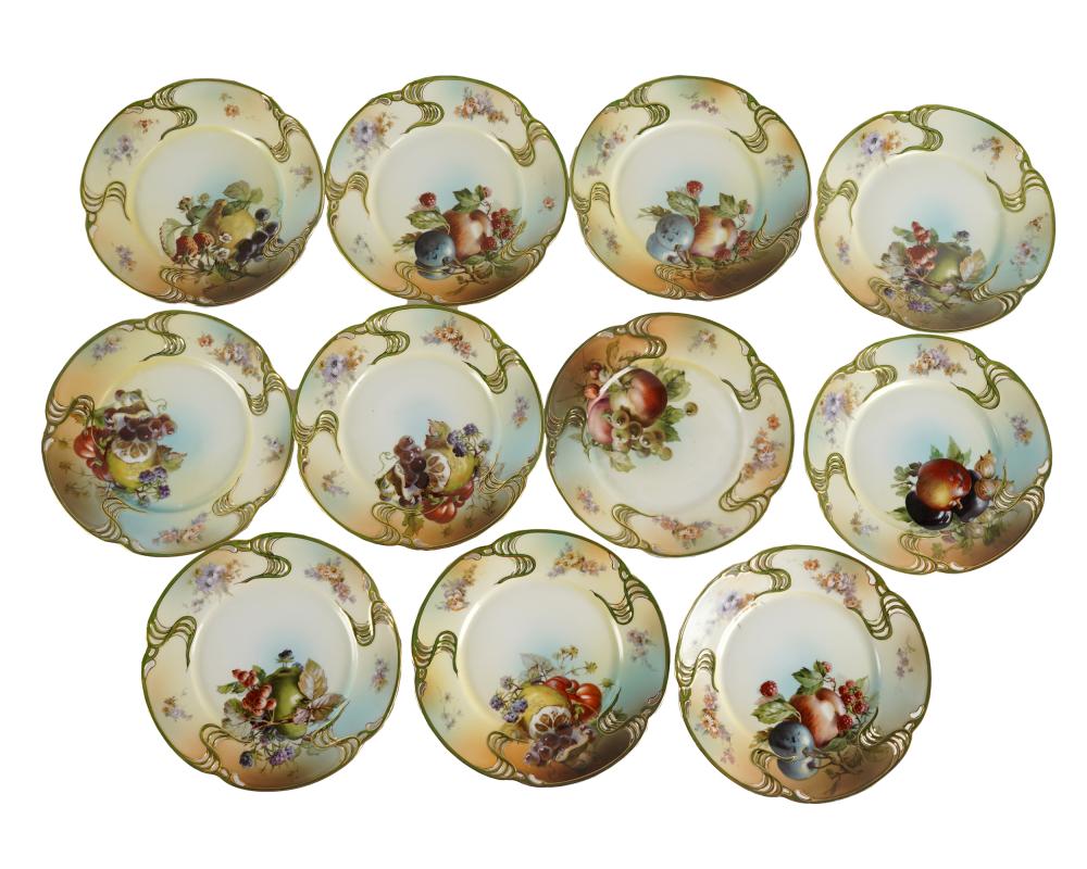 TWELVE ROSENTHAL PORCELAIN FRUIT
