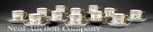 Twelve Royal Copenhagen "Flora