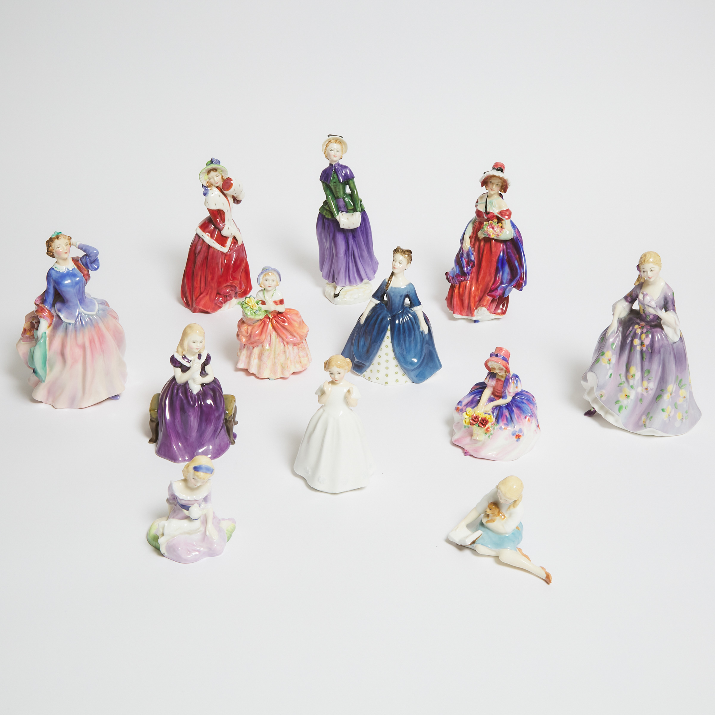 Twelve Royal Doulton Figures,