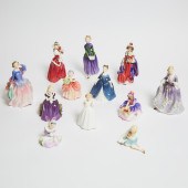 Twelve Royal Doulton Figures,