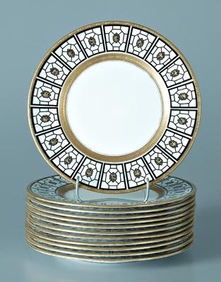 Twelve Royal Doulton plates: