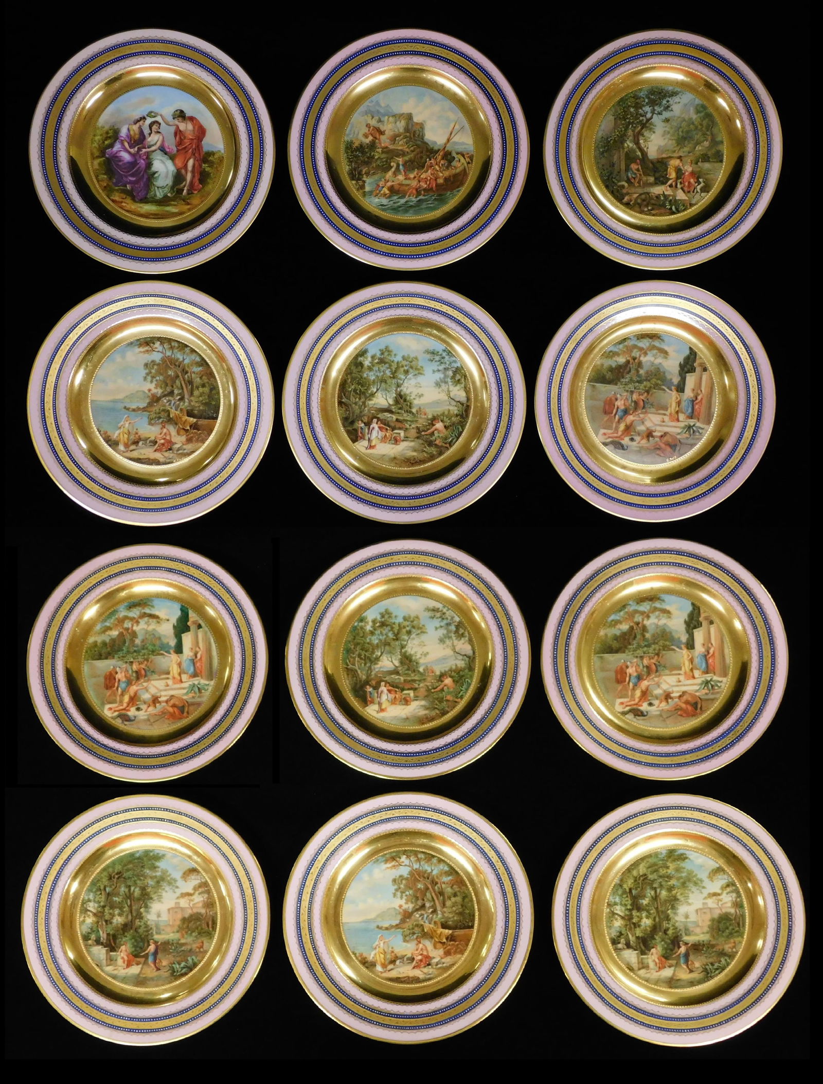 TWELVE ROYAL VIENNA TYPE CABINET