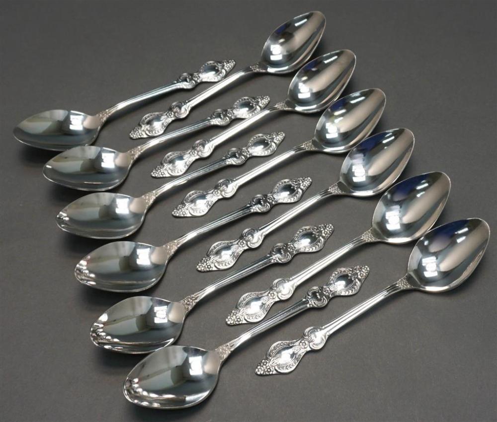 TWELVE RUSSIAN NICKEL SILVER SOUP