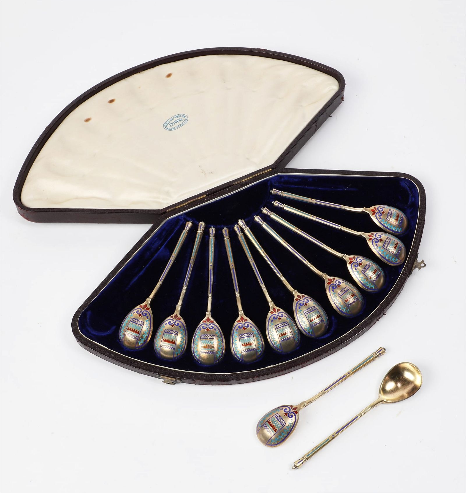 TWELVE RUSSIAN STANDARD SILVER