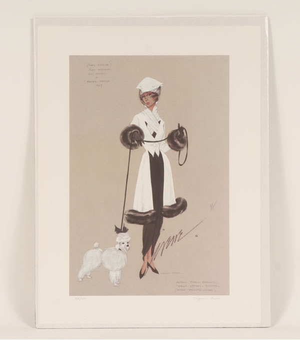 Twelve signed fashion prints from