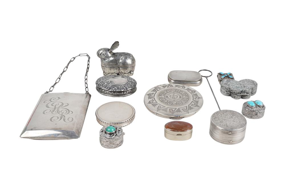 TWELVE SILVER OBJETSsome marked