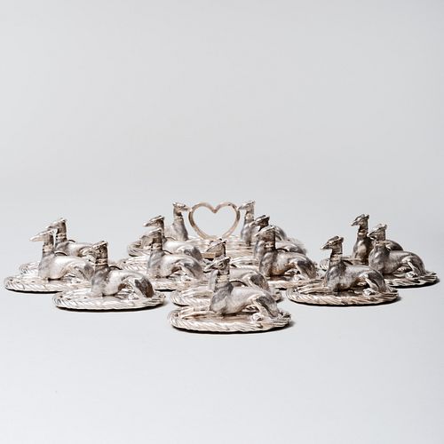 TWELVE SILVER WHIPPET FORM