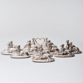 TWELVE SILVER WHIPPET FORM PLA