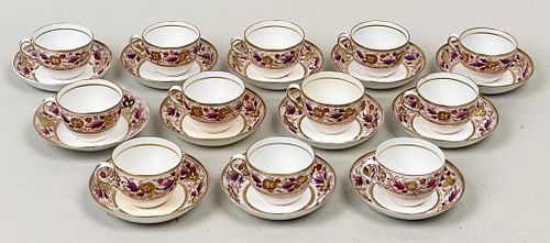 TWELVE SPODE 889 PORCELAIN CUPS &