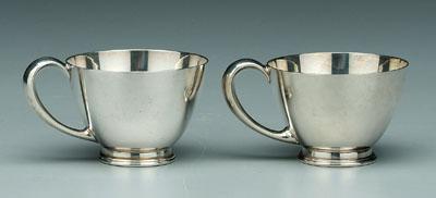 Twelve sterling footed cups: