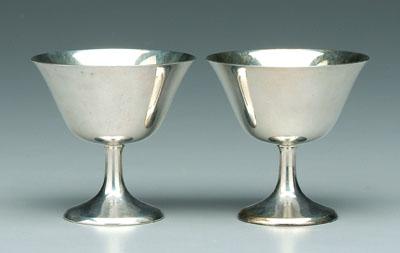 Twelve sterling sherbets: by