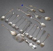TWELVE STERLING SILVER AND 800