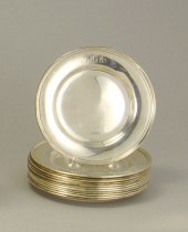 TWELVE STERLING SILVER BREAD A