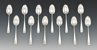 Twelve Sterling Silver Coffee