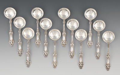 Twelve Sterling Silver Consomme