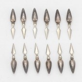 TWELVE STERLING SILVER CORN SK