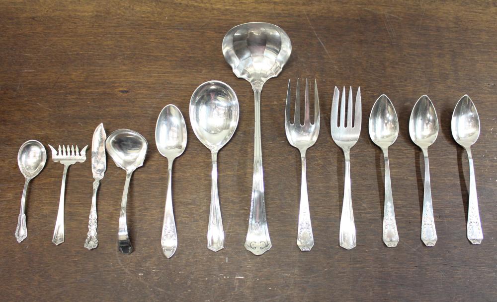 TWELVE STERLING SILVER FLATWARE