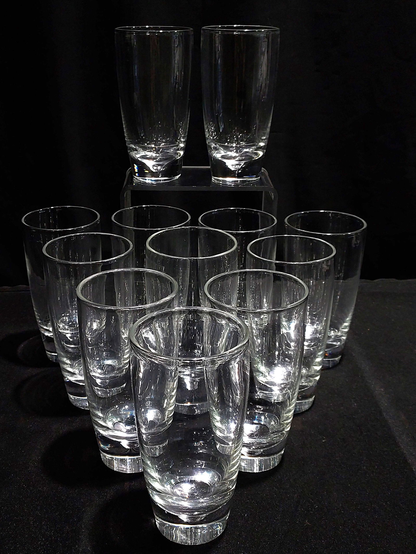 TWELVE STEUBEN 10OZ FLAT TUMBLERS