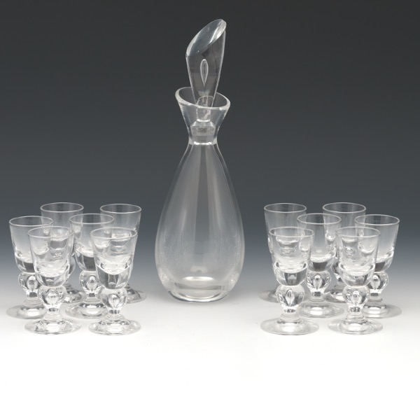 TWELVE STEUBEN APERITIF GLASSES