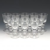 TWELVE STEUBEN RED WINE GLASSE
